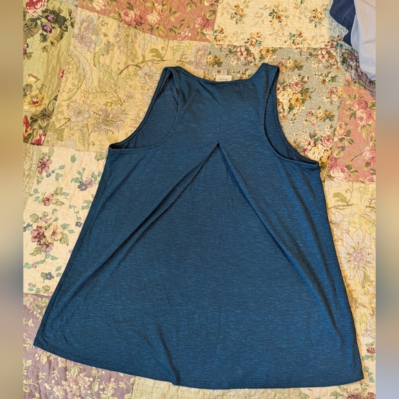 Knox Rose Dark Teal Gold Studded Embellished V-neck Tank Top Sleeveless XL - Picture 13 of 13